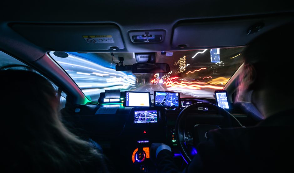 車内のナビゲーション画面の様子